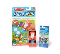 Melissa & Doug Sticker WOW Tiger Bundle: 24-Page Activity Pad, Sticker Stamper, 500 Stickers, Arts and Crafts Fidget Toy Collectible Character