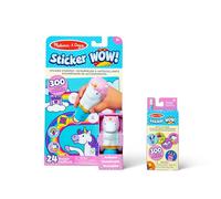 Melissa & Doug Sticker WOW Unicorn Bundle: Sticker Stamper, 24-Page Activity Pad, 600 Total Stickers, Arts and Crafts Fidget Toy Collectible Character