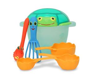 Melissa & Doug Sunny Patch Seaside Sidekicks Sand Baking Set (Pretend Play, Beach Toys for Kids, 7 Pieces)