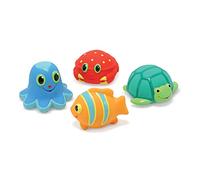Melissa & Doug Sunny Patch Seaside Sidekicks Squirters With 4 Squeeze-and-Squirt Animals - Water Toys for Kids