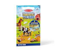 Melissa & Doug Take-Along Magnetic Jigsaw Puzzles Travel Toy - On The Farm (2 15-Piece Puzzles)