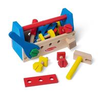 Melissa & Doug Take-Along Tool Kit, Construction, Building set, Pretend play, Develop hand-eye coordination skills, Counting and sorting, Colour recognition, 3+, Gift for Boy or Girl