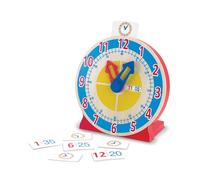 Melissa & Doug Turn & Tell Wooden Clock - Educational Toy With 12+ Reversible Time Cards