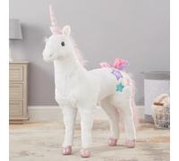 Melissa & Doug Giant Unicorn Plush - 45-Inch Long and 32-Inch Tall Soft Stuffed Animal with Shimmering Details - Magical Toy for Kids Age 3