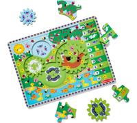Melissa & Doug Wooden Animal Chase Jigsaw Spinning Gear Puzzle - 24 Pieces Wooden Puzzle for Toddlers and Preschoolers, for Boys and Girls Ages 3+