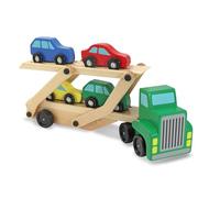 Melissa & Doug Wooden Car Transporter Toy Truck & Cars | Wooden Toys for 3 Year Old Boy Gifts | Toy Car Set | Toddler Toy Cars for 3+ Year Old Boys & Girls 3 4 5 6