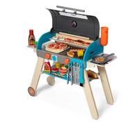 Melissa & Doug Wooden Deluxe Barbecue Grill, Smoker and Pizza Oven Play Food Toy for Pretend Play Cooking for Kids