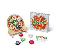 Melissa & Doug Wooden Double-Sided Pizza Topping Toss Games for 1 or 2 Players | Bean Bag Target Game, Bingo, Tic-Tac-Toe, Matching, Number, Motor Skills Activity Toy for Kids Ages 3+