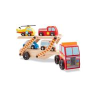 Melissa & Doug Wooden Emergency Vehicle Carrier, Magnetic Wooden Cars & Truck Toy | Wooden Toys for 3 Year Old Boy Gifts | Toy Car Set | Toddler Toy Cars for 3+ Year Old Boys & Girls 3 4 5 7
