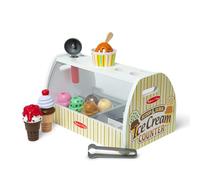 Melissa & Doug Wooden Ice Cream Toy Shop, Ice Cream Toy, Wooden Play Food Sets for Children, Wooden Food Toys & Play Kitchen Accessories, Play Food & Kitchen Toys, Gift for 3 Year Old Boy or Girl
