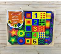 Melissa & Doug Wooden Lacing Beads In A Box 27 Wooden Beads & 2 Laces (Sealed)