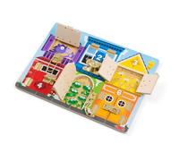 Melissa & Doug Wooden Latches Board | Busy Board Wooden Toy | Developmental Toy | Motor Skills | Problem Solving | 3+ | Gift for Boy or Girl