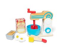 Melissa & Doug Wooden Make-a-Cake Mixer Set | Pretend Play Toy | Play Food for Kids | 3+ | Gift for Boy or Girl