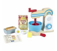 Melissa & Doug Wooden Make-a-Cake Mixer Set, Play Food and Kitchen Set - 19840