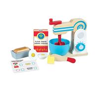 Melissa & Doug Wooden Make-a-Cake Mixer Set | Pretend Play | Play Food | 3+ | Gift for Boy or Girl
