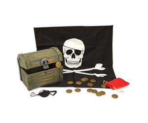 Melissa & Doug Wooden Pirate Chest Toy | Pirate Accessories for Kids | Halloween Toy | Pretend Play | 3+ | Gift for Boy or Girl