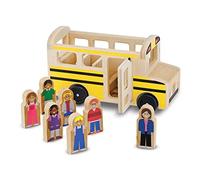 Melissa & Doug Wooden School Bus (Classic Toy Play Set, 7 Play Figures)