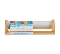 Melissa & Doug Wooden Tabletop Paper Roll Dispenser with White Bond Paper (12 inches x 75 feet) Drawing for Kids Art, Craft Roll for Kids