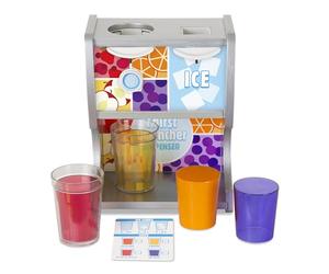 Melissa & Doug Wooden Thirst Quencher - Drinks Dispenser Role Play for Children | Mini Water & Juice Cooler Toy | Age 3+ - FSC Certified