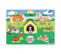 Melissa & Doug Wooden Toys - Pets Peg Boards for Children, Learning Toys for 2 Year Old Girls & Boys Toddler Puzzles Gifts, Kids Wooden Puzzles for 2 Year Olds, Jigsaws for Children Age 2 3 4