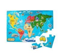 Melissa & Doug | World Map Floor Puzzle | Puzzles | Developmental Toy | 3+ | Gift for Boy or Girl