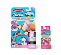 Melissa & Doug Sticker WOW! Unicorn Bundle: 24-Page Activity Pad, Sticker Stamper, Mini Activity Pad, 500 Stickers, Arts and Crafts Fidget Toy Collectible Character