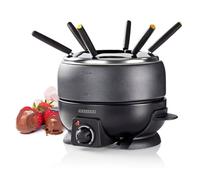 Melissa Electric Fondue Set, 6 Persons, 2.3L, with Adjustable Temperature, Non-Stick Pot, Cool Touch Handles, Anti-Slip Feet, Overheating Protection, Black