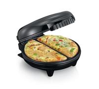 Melissa Electric Omelette Maker, Deep Fill, Non-Stick, 2-Portion Healthy Egg Cooker with Automatic Temperature Control for Fast, Fluffy Homemade Omelette, 750W - Black