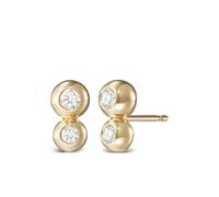 Melissa Kaye 18K yellow gold small Audrey diamond earrings S