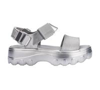 Melissa Kick Off Platform Sandals for Women - Super Soft and Flexible Vegan Chunky Platform Sandal with Adjustable Straps and Open Toe Design, Silver, 5 UK