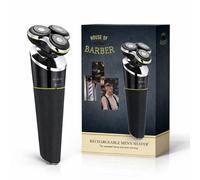 MELISSA Mens Electric Shaver Razor Wet/Dry Rechargeable Rotary Cordless - Black