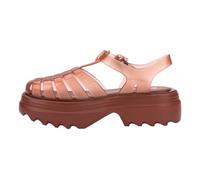 Melissa Possession Platform II Jelly Sandals for Women - Classic Fisherman-Style Chunky Platform with Adjustable Ankle Strap, Lightweight EVA Sole, and Non-Slip Traction, Transparent Brown, 4 UK