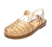 Melissa Womens Possession Shiny Flats Sandals Gold