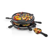 Melissa Raclette Grill Set For 6 People, 29Cm Removable Grill Plate, Non-Stick Coating, With Pans & Spatulas