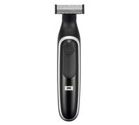 Melissa Rechargeable Beard and Body Trimmer, Cordless Electric Groomer with Ultra-Thin Floating Head, 4 Combs, 60 Min Runtime, USB Charge - Black