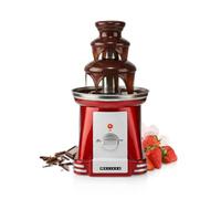 Melissa Retro Chocolate Fountain, 90W, 32cm Height 3-Tier Cascading Dessert Machine with Hot Melting Pot Base, 500g-1000g Capacity - Red