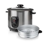 Melissa Rice Cooker (1.5L / 6 Cups), 500W, with Non-Stick Removable Bowl, Auto Shut-Off, Steamer Basket, Keep-Warm Function - White