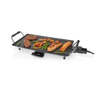 Melissa Teppanyaki Griddle Xl Hot Plate, Non-Stick, Adjustable Thermostat, Cool-Touch Handles And Removable Drip Tray - Black