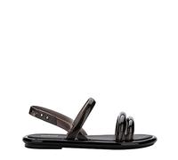 melissa Women's Airbubble Sandal Ad Flat, Black White, 7 UK
