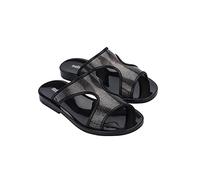melissa Women's Bikini Slide Ad Flat Sandals, black white, 5 UK