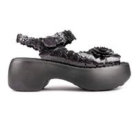 melissa Women's Blossom + Viktor and Rolf Wedge Sandal, Black White, 7 UK