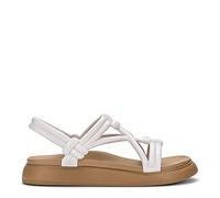 melissa Women's Essential Sand+ Paper Flat Sandals, White, 35/35.5 EU