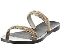 melissa Women's Glitz Ii Ad Flat Sandal, Black White, 6 UK