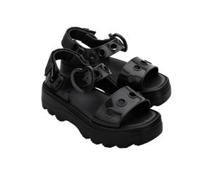 melissa Women's Kick Off Hot Ad Wedge Sandals, black, 37 EU