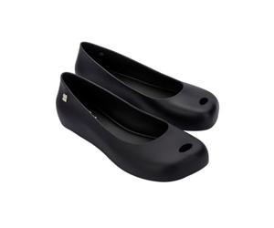 Melissa Women's Nova Ultragirl Ad Ballet Flat, Black/White, 41/42 EU