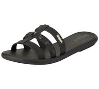 melissa Women's Sun Atlantis Ad Flat Sandal, Black/White, 4 UK