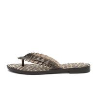 Melissa Women's x Ganni Leopard Flip Flop Slim Black