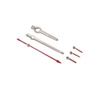 Melitare 1pc 13.5mm*13mm*8.5mm 6Pins VK63 Watch Hands Black Green Luminous Watches Pointers Fit VK63A Quartz Movement(Top 1.Silver)