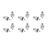 Melitt 12Pcs 304 Stainless Steel Carbonation Cap 5/16 Inch Barb, Ball Lock Type, Fit Drink PET Bottles, Homebrew Kegging