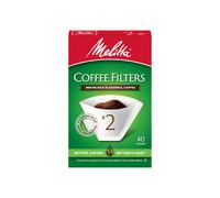 Melitta 2 Cone Coffee Filters White 40 Total Filters Count - Packaging May Vary
